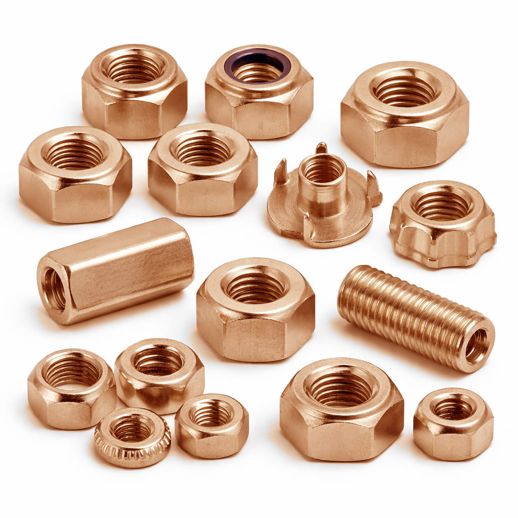 Copper Nickel 90/10 Nuts Manufacturer – Hex Nuts, Lock Nuts, Heavy Hex Nuts UNS C70600