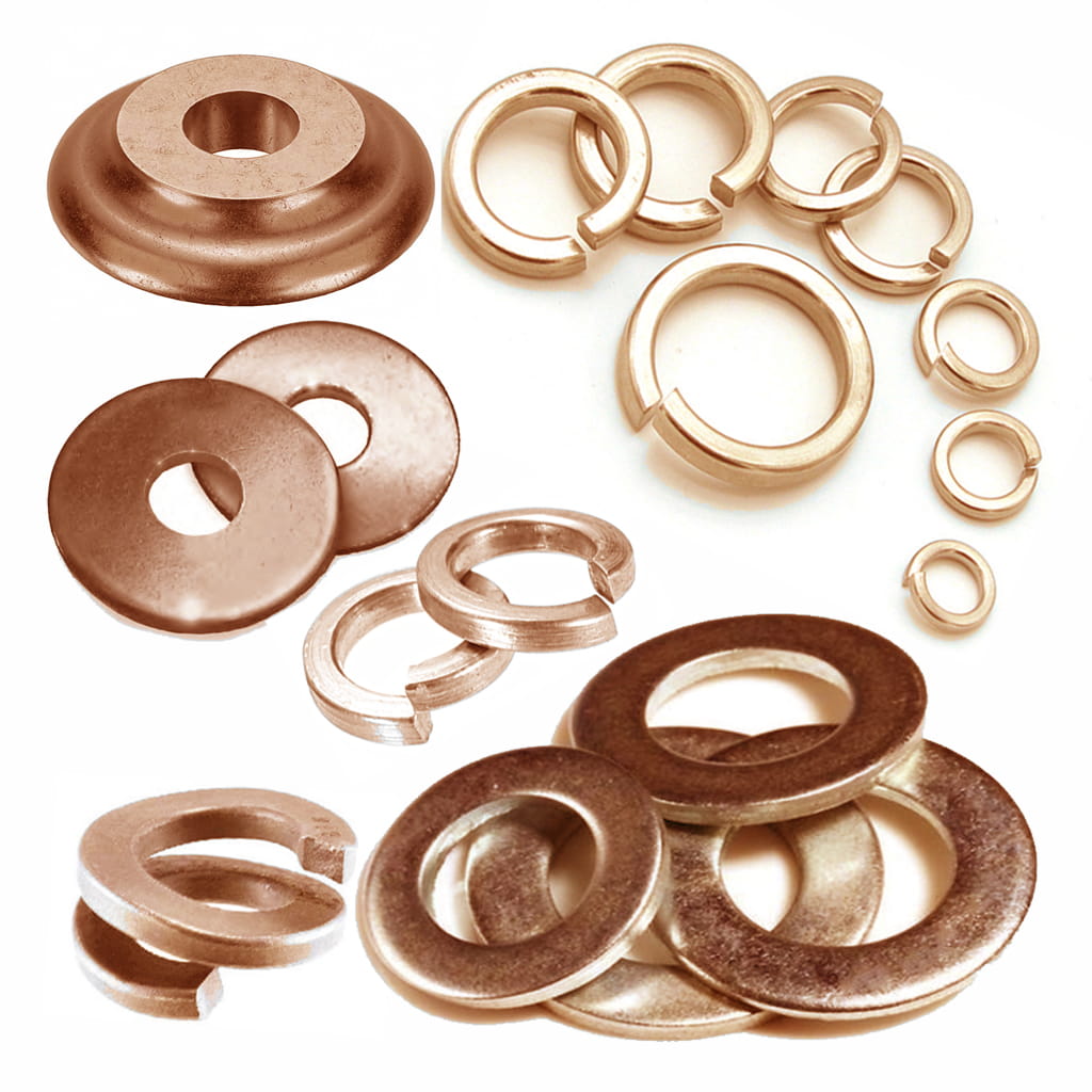 Copper Nickel 90/10 Washers Supplier – Plain, Spring, Dock Washers UNS C70600